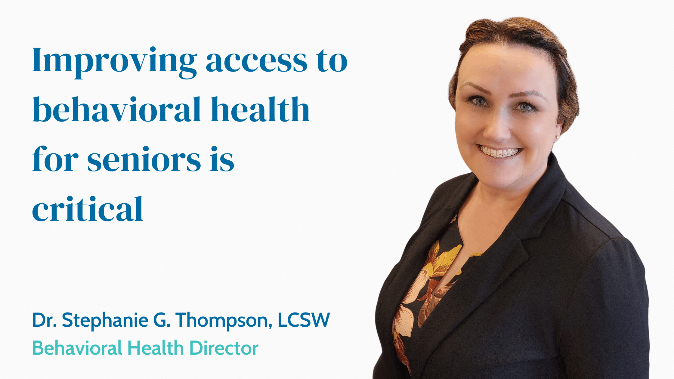 Dr. Stephanie Thompson, new Behavioural Health Director. 